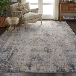 Nourison Rustic Textures RUS01 Grey/Beige Area Rug Room Image Feature