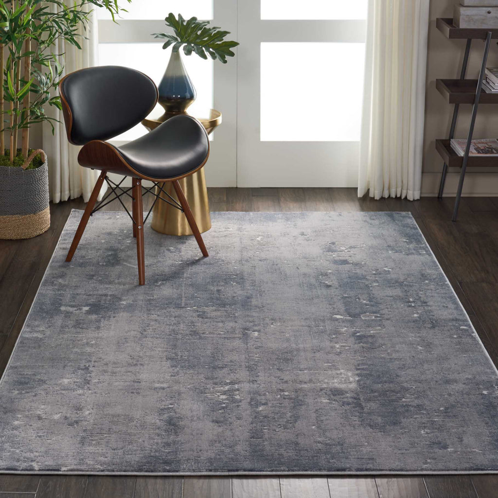 Nourison Rustic Textures RUS05 Grey Area Rug Room Image Feature