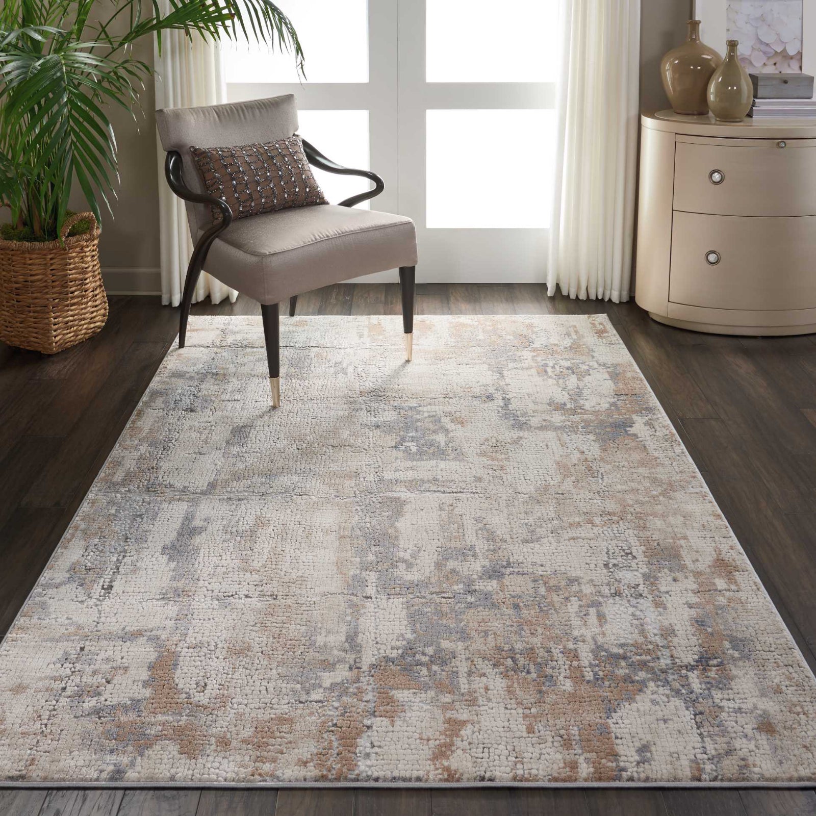 Nourison Rustic Textures RUS06 Beige/Grey Area Rug – Incredible