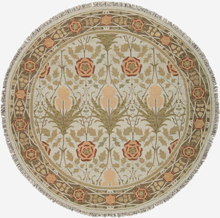 Nourison Nourmak S144 Light Green Area Rug Round Image