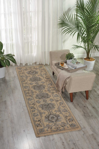 Nourison Sepia SEP01 Beige Area Rug by Joseph Abboud Room Image Feature