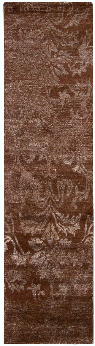 Nourison Silk Shadows SHA03 Rust Area Rug 3' X 8'