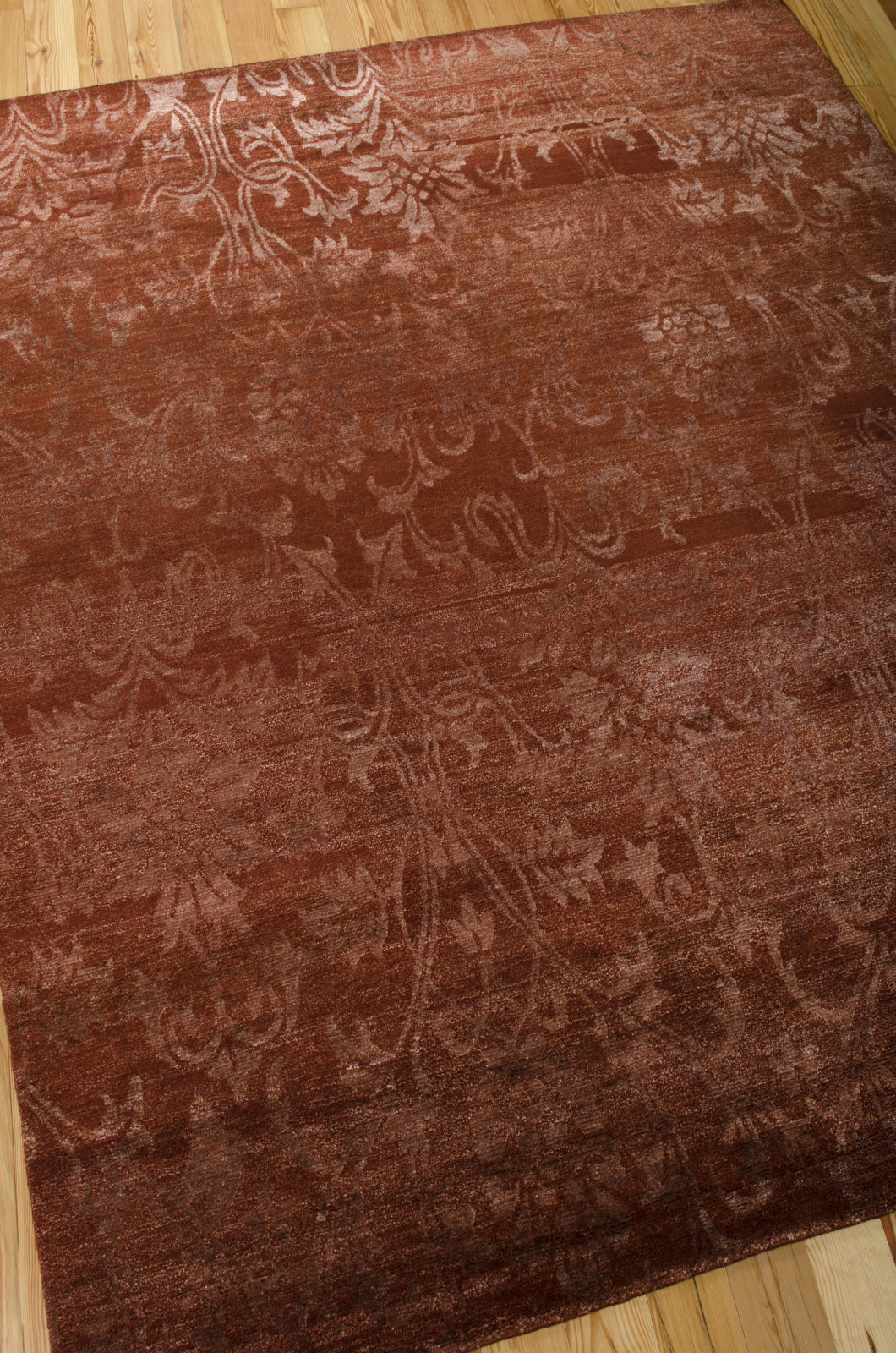 Nourison Silk Shadows SHA03 Rust Area Rug – Incredible Rugs and Decor