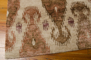 Nourison Silk Shadows SHA08 Sand Area Rug 6' X 9' Corner Shot