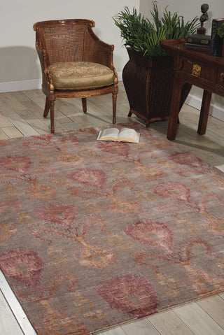 Nourison Silk Shadows SHA06 Taupe Area Rug Room Image Feature