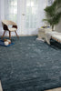 Nourison Silk Shadows SHA15 Blue Stone Area Rug Room Image Feature