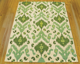 Nourison Siam SIA01 Ivory Green Area Rug 5' X 8' Floor Shot