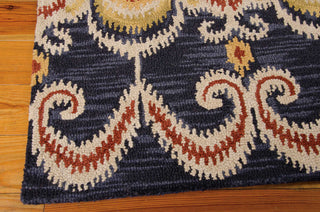 Nourison Siam SIA07 Indigo Area Rug Corner Image