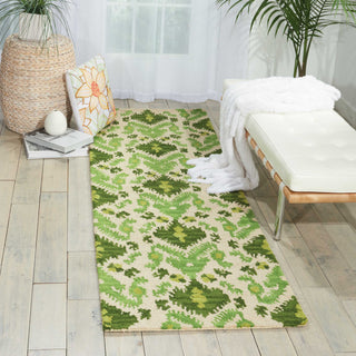 Nourison Siam SIA01 Ivory Green Area Rug Room Image