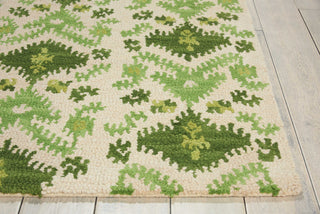 Nourison Siam SIA01 Ivory Green Area Rug Detail Image