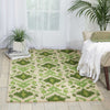 Nourison Siam SIA01 Ivory Green Area Rug Room Image Feature
