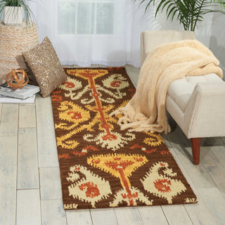 Nourison Siam SIA02 Chocolate Area Rug Room Image