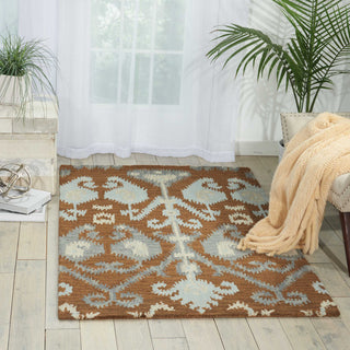 Nourison Siam SIA02 Mocha Area Rug Room Image Feature