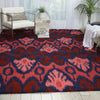 Nourison Siam SIA04 Navy Red Area Rug Room Image Feature