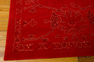 Nourison Silk Infusion SIF01 Red Area Rug 8' X 10' Corner Shot