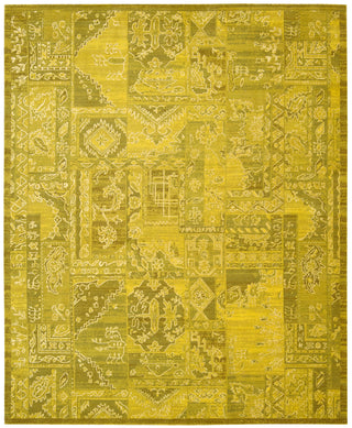 Nourison Silk Infusion SIF02 Yellow Area Rug main image