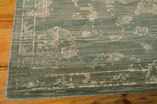 Nourison Silk Elements SKE30 Azure Area Rug Corner Image