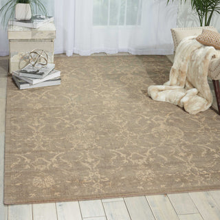 Nourison Silk Elements SKE03 Moss Area Rug Room Image Feature