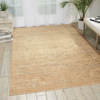 Nourison Silk Elements SKE14 Sand Area Rug Room Image Feature