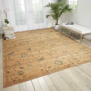 Nourison Silk Elements SKE28 Beige Area Rug Corner Image Feature