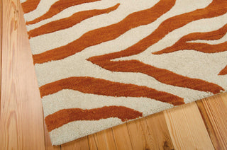 Nourison Skyland SKY05 Ivory Rust Area Rug Corner Image