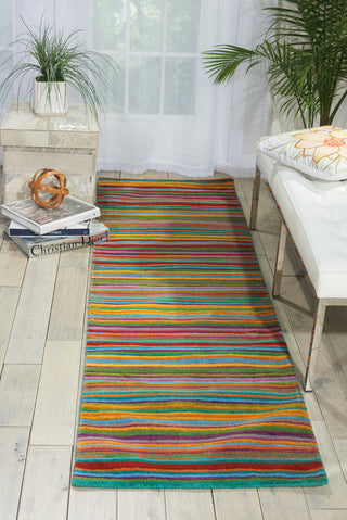 Nourison Skyland SKY02 Stripe Area Rug Room Image Feature