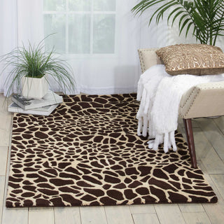 Nourison Skyland SKY06 Brown Ivory Area Rug Room Image Feature