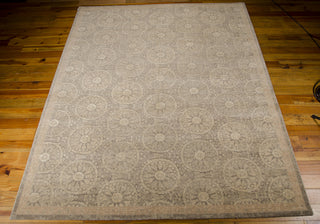 Nourison Silken Allure SLK04 Mushroom Area Rug 8' X 10' Floor Shot Feature