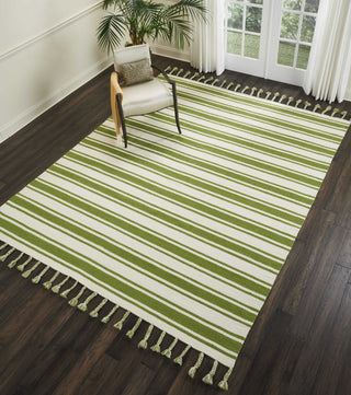 Nourison Solano SLN01 Ivory/Green Area Rug Room Image Feature