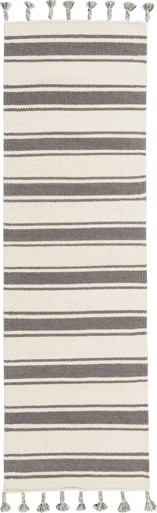 Nourison Solano SLN01 Ivory/Grey Area Rug 2'3'' X 8' Runner