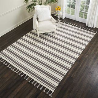 Nourison Solano SLN01 Ivory/Grey Area Rug Room Image Feature