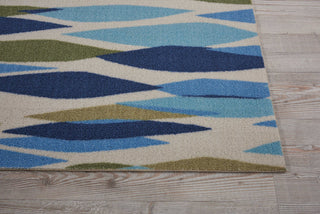 Nourison Sun and Shade SND01 Bits Pieces Seaglass Area Rug by Waverly Corner Image