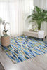 Nourison Sun and Shade SND01 Bits Pieces Seaglass Area Rug by Waverly Room Image