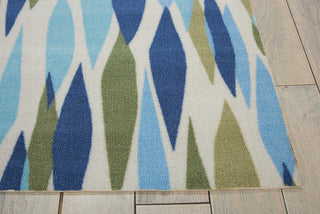 Nourison Sun and Shade SND01 Bits Pieces Seaglass Area Rug by Waverly Corner Image