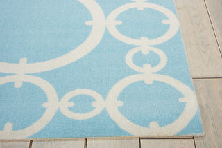 Nourison Sun and Shade SND02 Connected Aquamarine Area Rug by Waverly