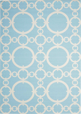 Nourison Sun and Shade SND02 Connected Aquamarine Area Rug by Waverly