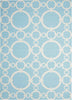 Nourison Sun and Shade SND02 Connected Aquamarine Area Rug by Waverly 10' X 13'