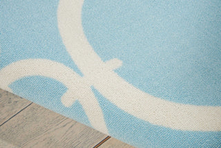 Nourison Sun and Shade SND02 Connected Aquamarine Area Rug by Waverly Detail Image