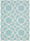 Nourison Sun and Shade SND02 Connected Aquamarine Area Rug by Waverly main image