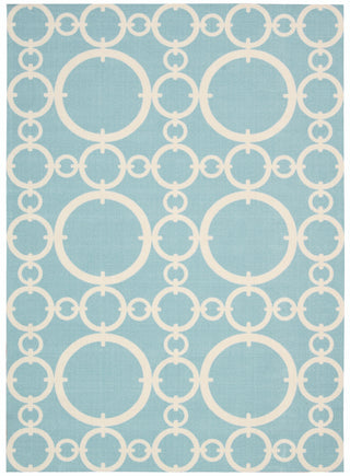 Nourison Sun and Shade SND02 Connected Aquamarine Area Rug by Waverly main image