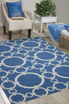 Nourison Sun and Shade SND02 Connected Navy Area Rug by Waverly Room Image Feature