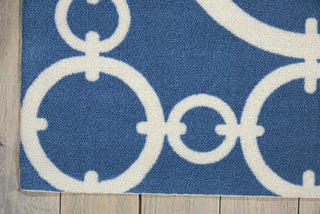 Nourison Sun and Shade SND02 Connected Navy Area Rug by Waverly Corner Image