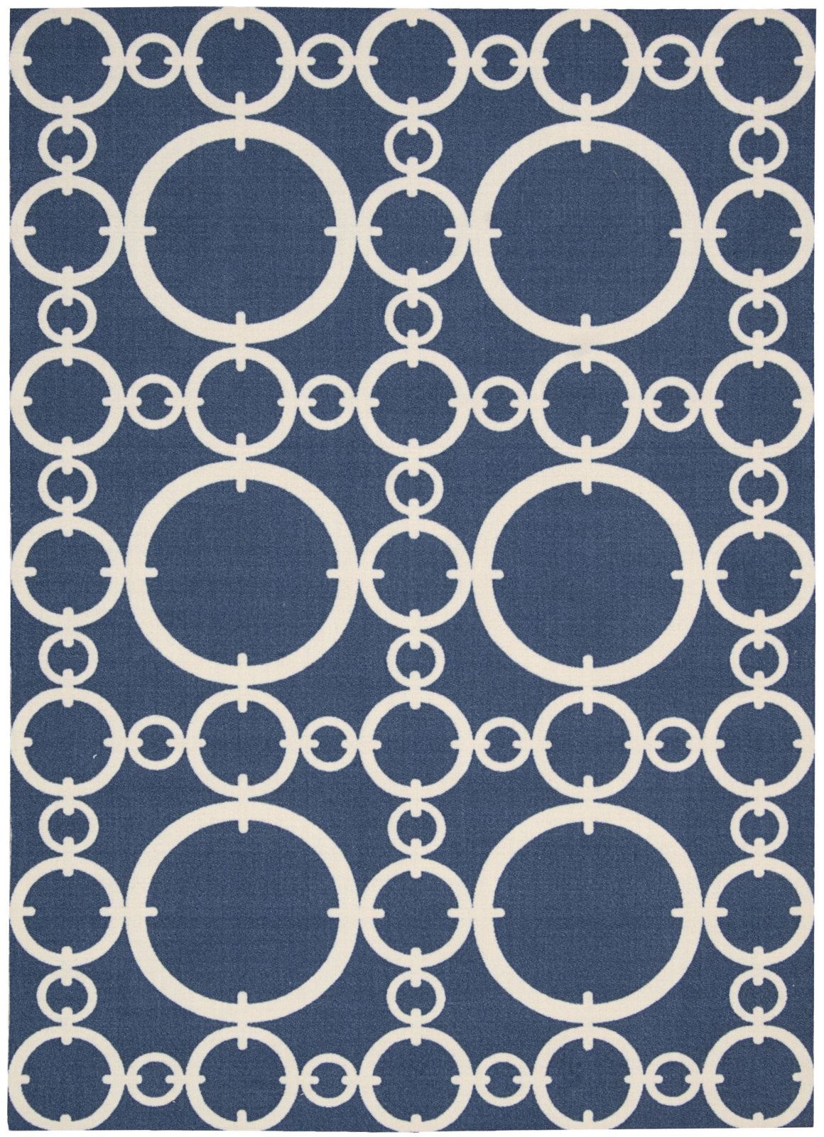 Nourison Sun and Shade SND02 Connected Navy Area Rug by Waverly main image
