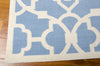 Nourison Sun and Shade SND04 Lovely Lattice Azure Area Rug by Waverly 6' X 8' Corner Shot