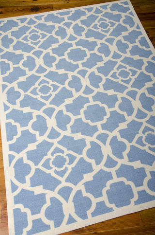 Nourison Sun and Shade SND04 Lovely Lattice Azure Area Rug by Waverly 6' X 8' Floor Shot