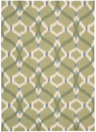 Nourison Sun and Shade SND05 Izmir Ikat Avocado Area Rug by Waverly main image