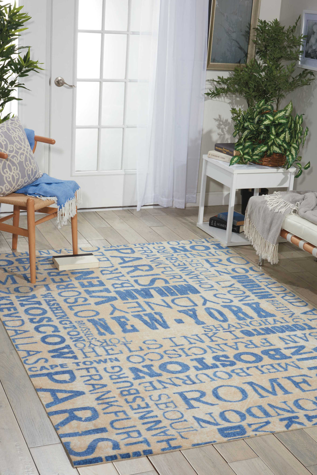 Nourison Sun and Shade SND10 Pattern Destinations Citrus Area Rug by Waverly Room Image Feature