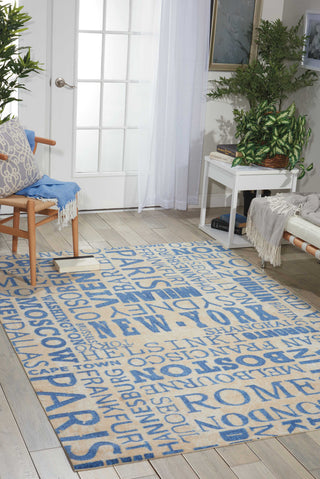 Nourison Sun and Shade SND10 Pattern Destinations Citrus Area Rug by Waverly Room Image Feature