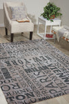 Nourison Sun and Shade SND10 Pattern Destinations Graphite Area Rug by Waverly Room Scene Featured
