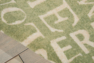 Nourison Sun and Shade SND10 Pattern Destinations Wasabi Area Rug by Waverly Detail Image